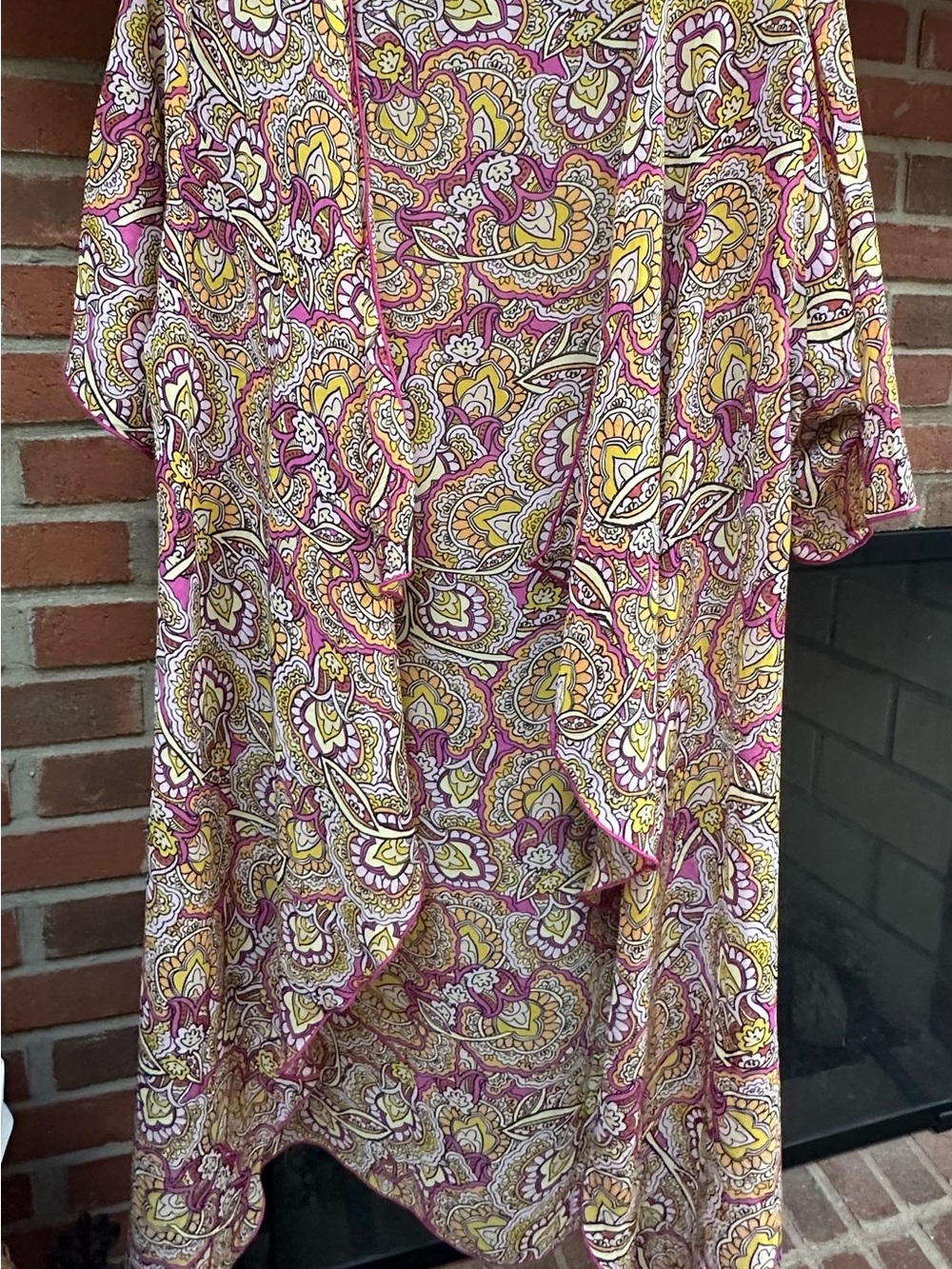LuLaRoe Paisley Kimono in Pink, Yellow & Purple